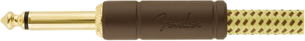 Fender Deluxe Series Instrument Cable, Straight/Angle, 10', Tweed