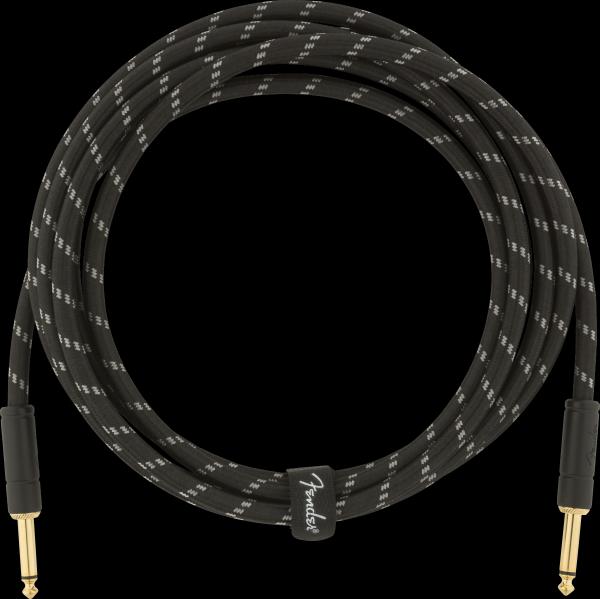 Fender Deluxe Series Instrument Cable, Straight/Straight, 10', Black Tweed