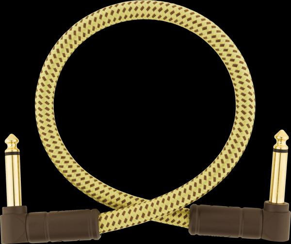 Fender Deluxe Series Instrument Cable, Angle/Angle, 1', Tweed