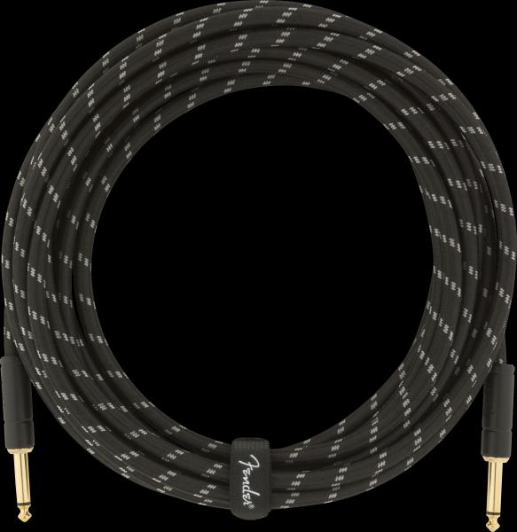 Fender Deluxe Series Instrument Cable, Straight/Straight, 18.6', Black Tweed