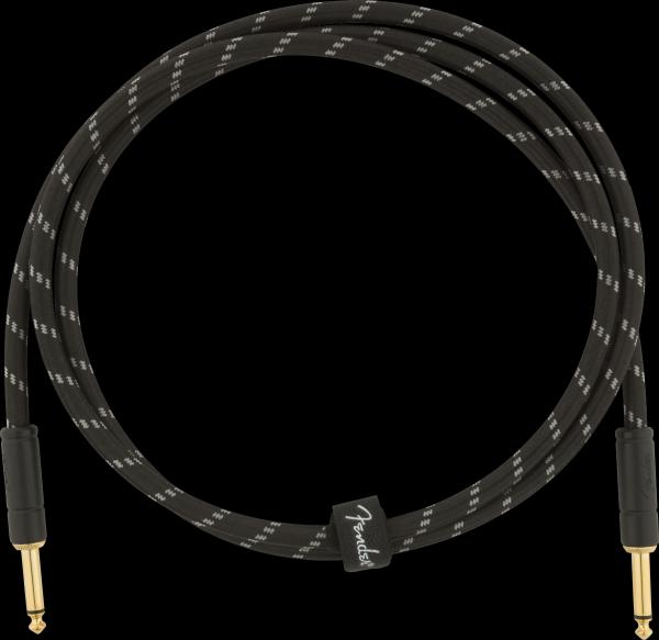 Fender Deluxe Series Instruments Cable, Straight/Straight, 5', Black Tweed