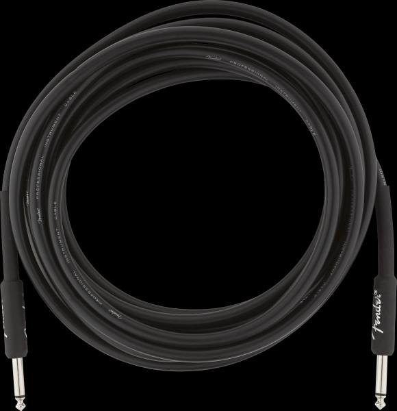 Fender Professional Series Instrument Cable, Straight/Straight, 15', Black