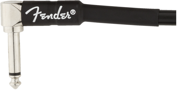 Fender Professional Series Instrument Cables, Straight/Angle, 25', Black