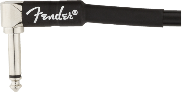 Fender Professional Series Instrument Cables, Angle/Angle, 3', Black