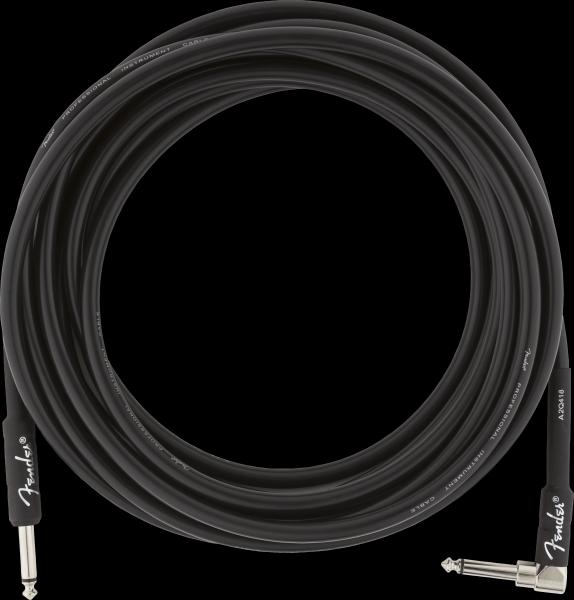 Fender Professional Series Instrument Cable, Straight/Angle, 18.6', Black