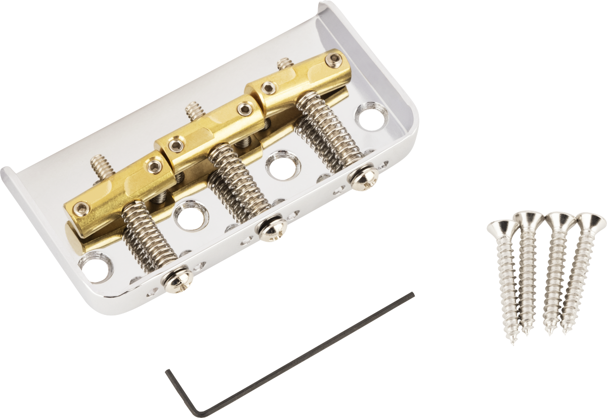 Fender 3-Saddle Custom "Cut-Off" Vintage-Style Tele® Bridge with Compensated Brass Saddles
