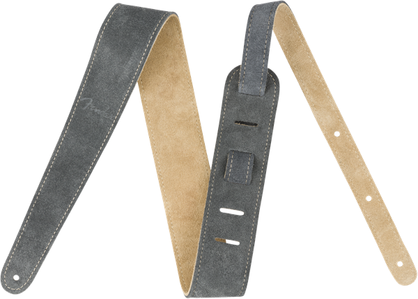 Fender Reversible Suede Strap, Gray/Tan, 2"