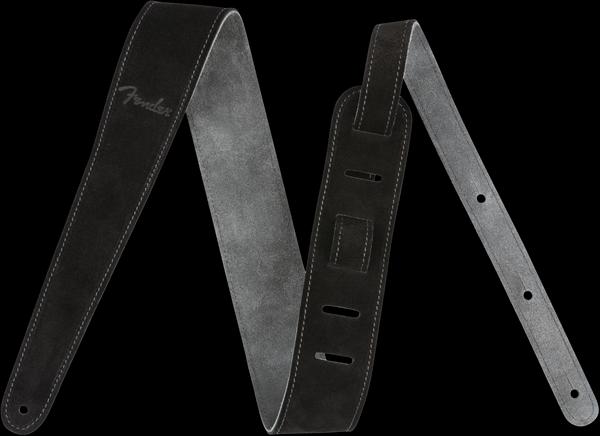 Fender Reversible Suede Strap, Black/Grey, 2"