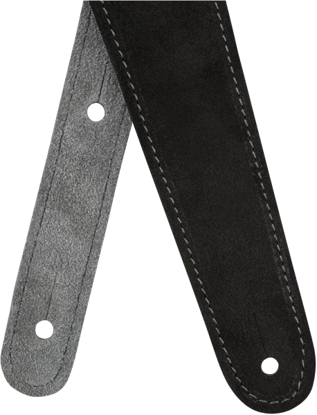 Fender Reversible Suede Strap, Black/Grey, 2"
