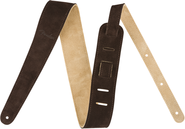 Fender Reversible Suede Strap, Brown/Tan, 2"