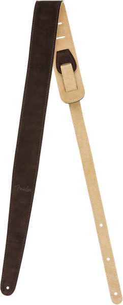 Fender Reversible Suede Strap, Brown/Tan, 2"