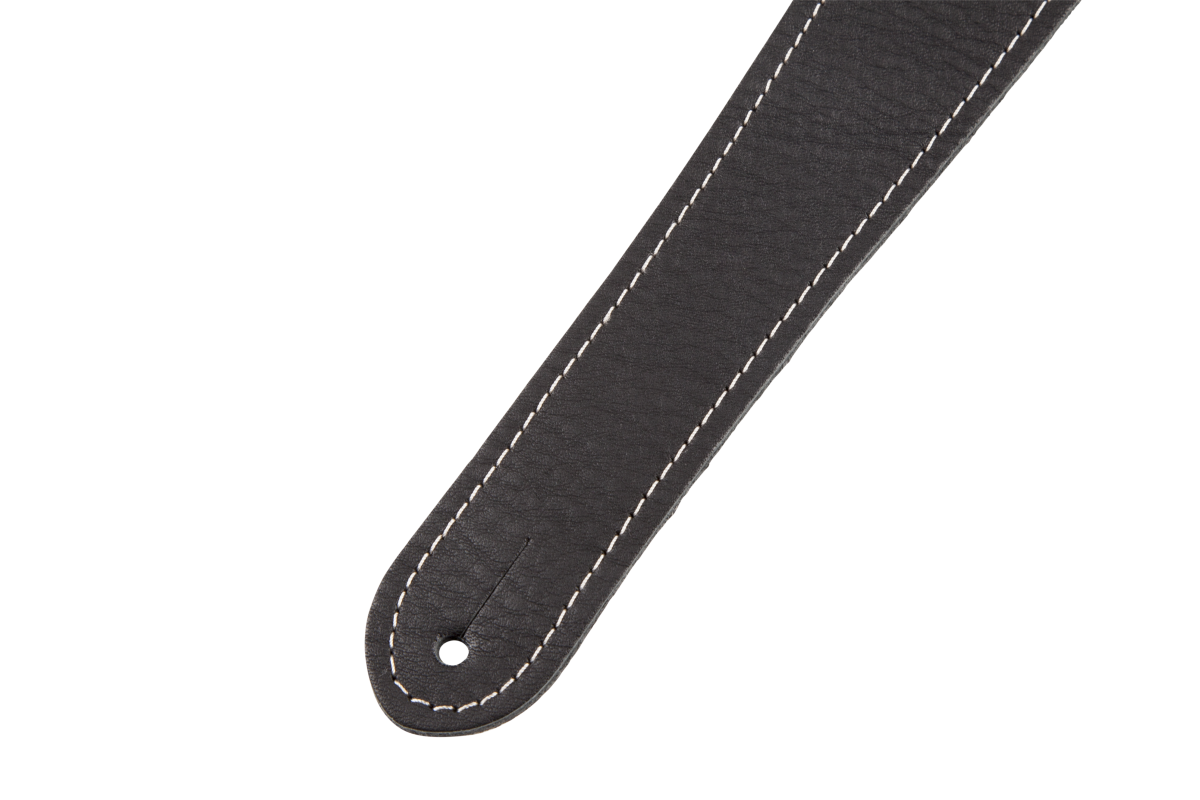 Fender Monogrammed Leather Strap, Black, 2"