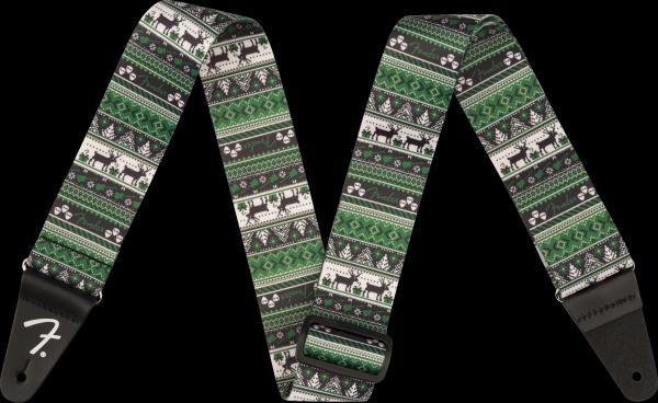 Fender Ugly Xmas Sweater Strap, Green Fair Isle