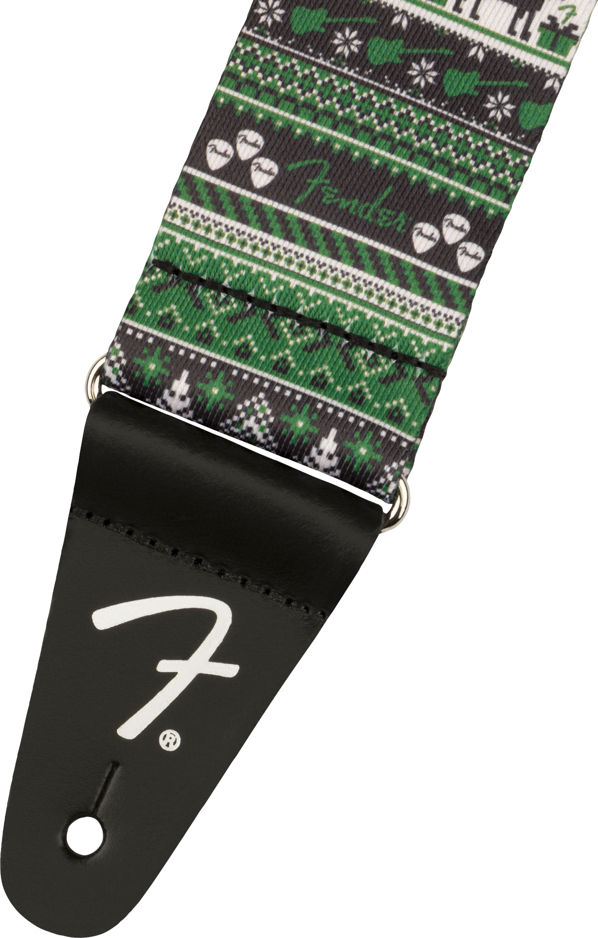 Fender Ugly Xmas Sweater Strap, Green Fair Isle