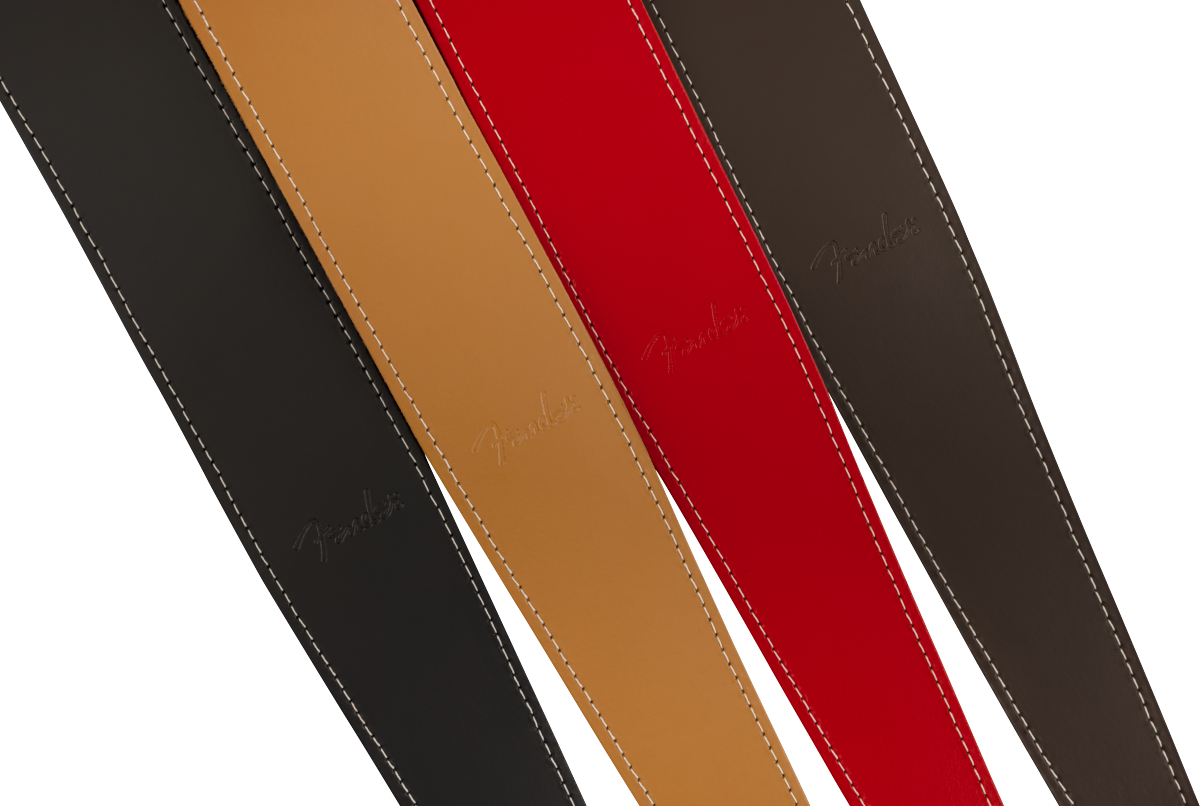 Fender 2" Essentials Leather Strap, Red