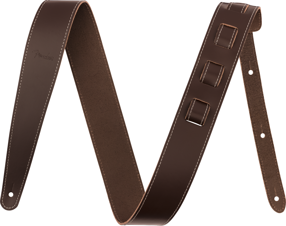 Fender 2" Essentials Leather Strap, Brown