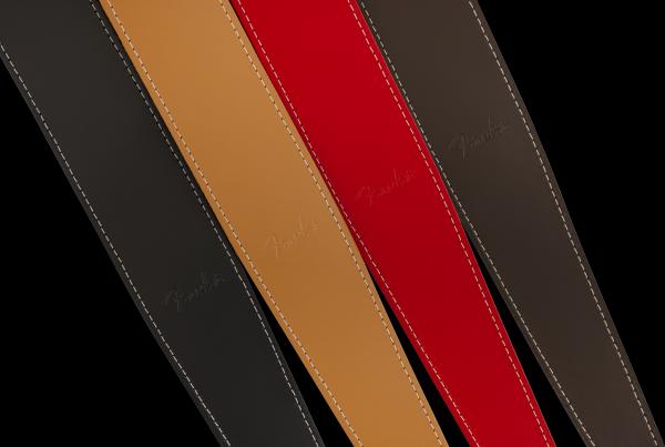 Fender 2" Essentials Leather Strap, Tan