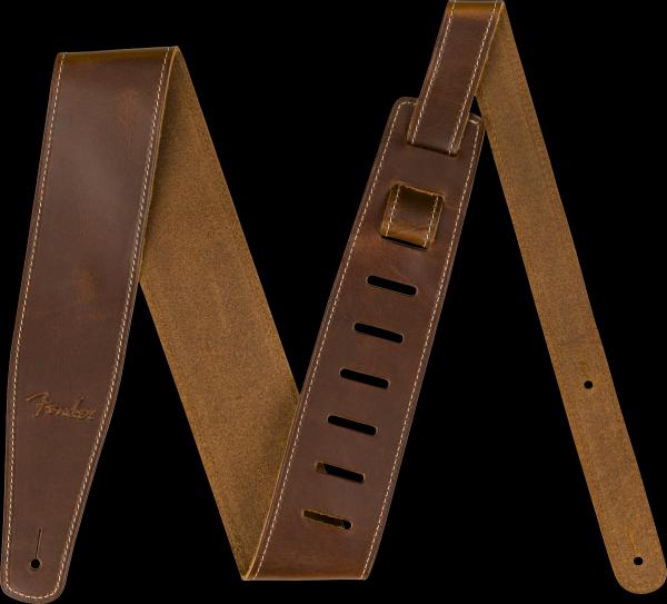 Fender Broken-In Leather Strap, Tan, 2.5"
