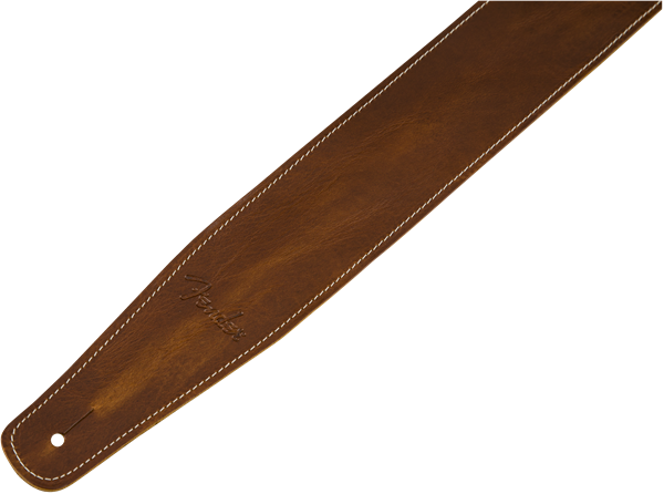 Fender Broken-In Leather Strap, Tan, 2.5"