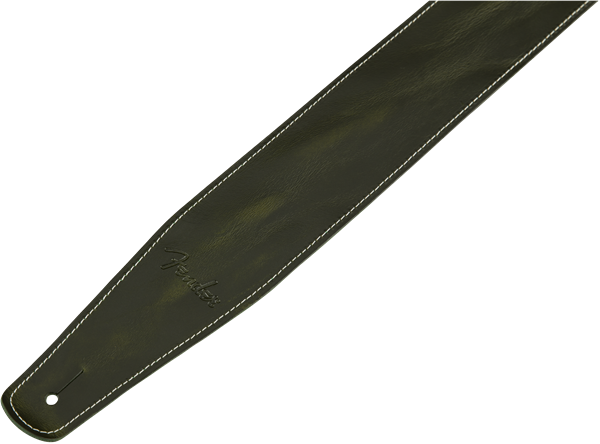 Fender Broken-In Leather Strap, Green, 2.5"
