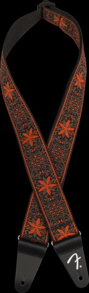 Fender Pasadena Woven Strap, Orange Wallflower, 2"