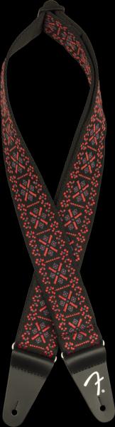 Fender Pasadena Woven Strap, Lattice Red, 2"