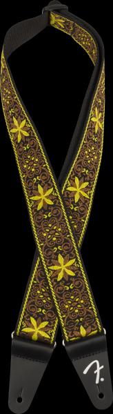 Fender Pasadena Woven Strap, Yellow Wallflower, 2"
