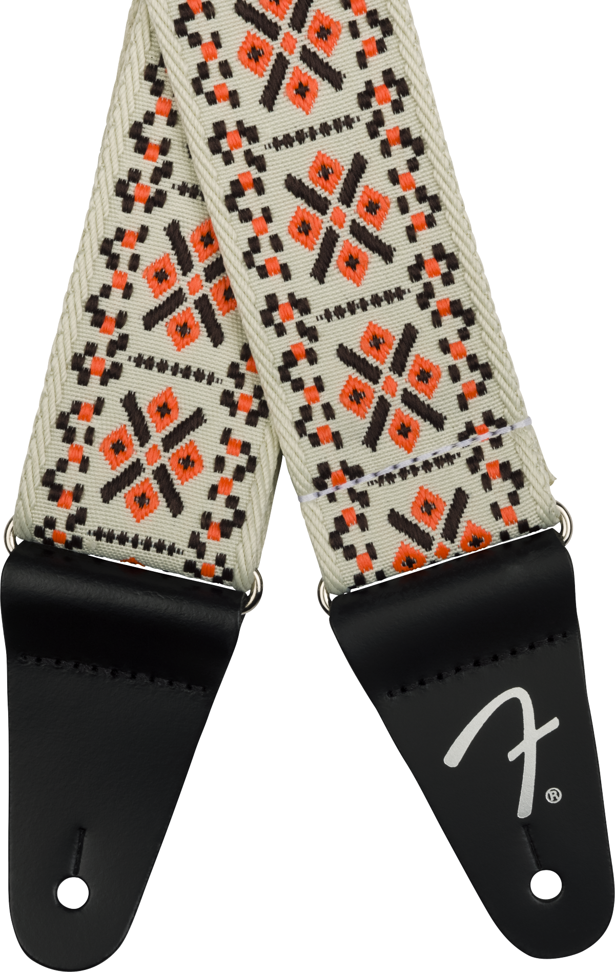 Fender Pasadena Woven Strap, Lattice Orange, 2"