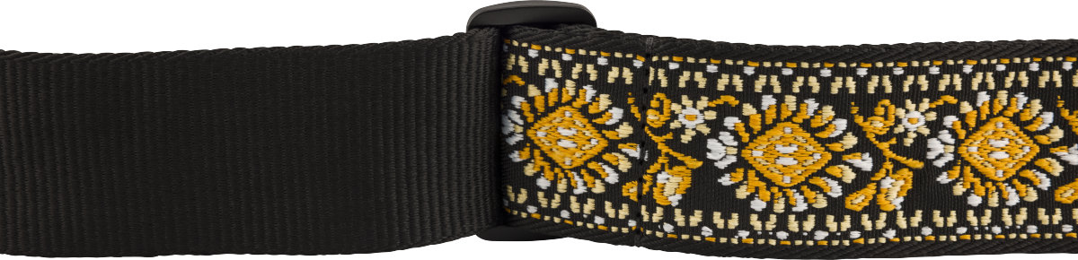 Fender Pasadena Woven Strap, Yellow Lotus, 2"