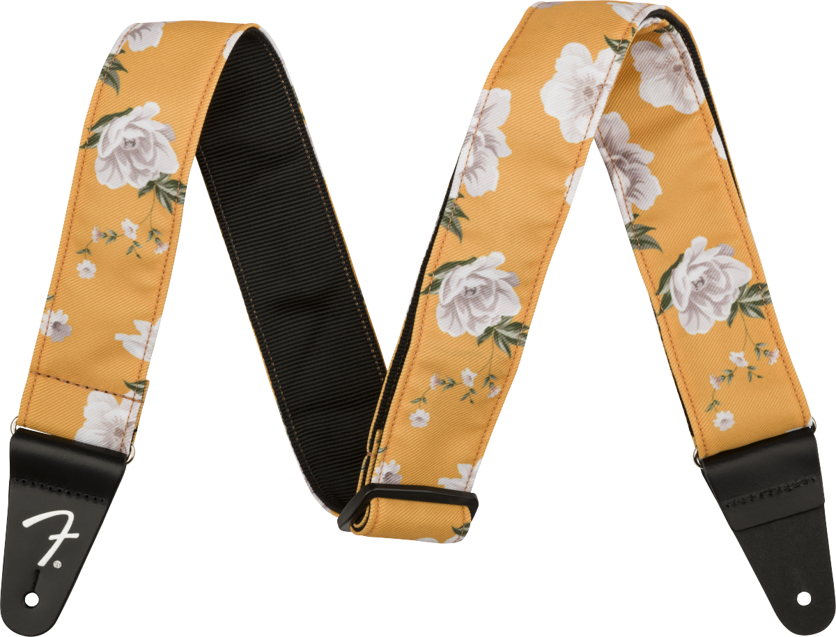 Fender Floral Strap, Marigold, 2"