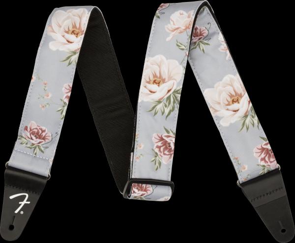 Fender Floral Strap, Gray, 2"