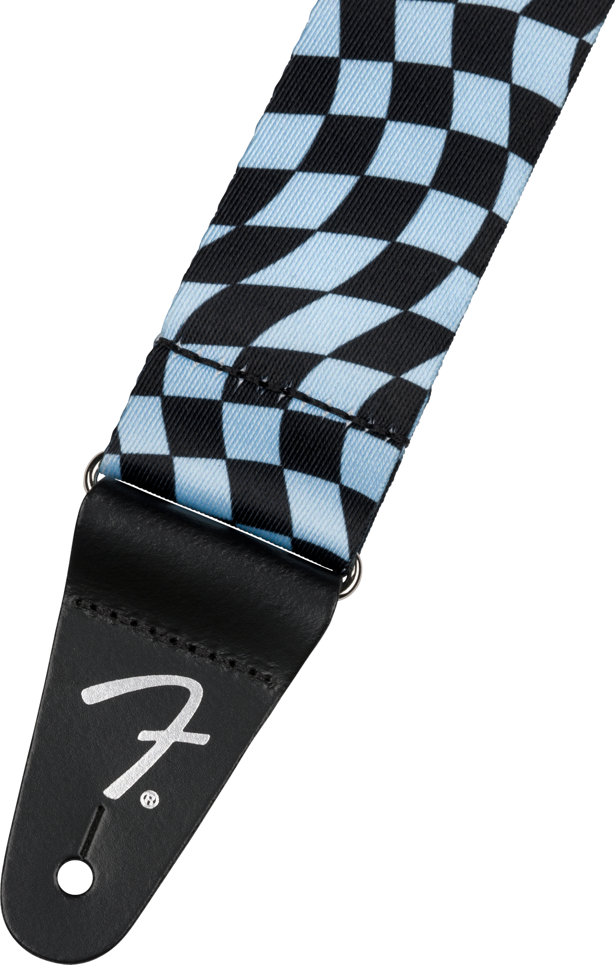 Fender Wavy Checkerboard Polyester Strap, Blue