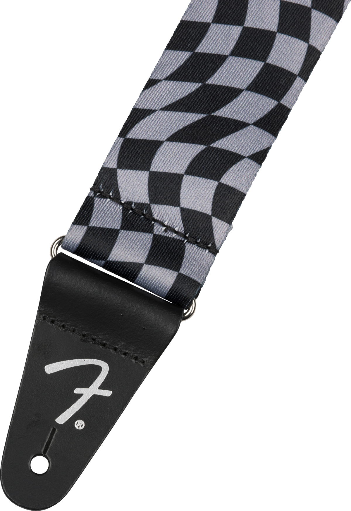 Fender Wavy Checkerboard Polyester Strap, Gray