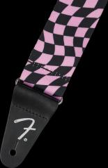 Fender Wavy Checkerboard Polyester Strap, Pink