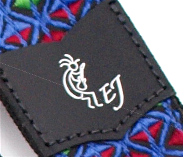 Fender Eric Johnson "The Walter" Signature Strap, Blue with Multi-Colored Triangle Pattern, 2"