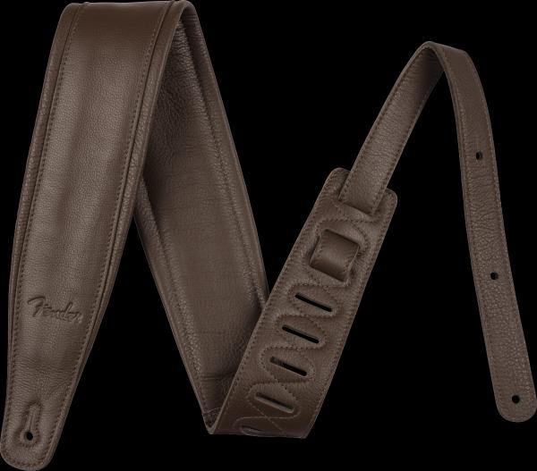 Fender 3.5" Premium Leather Strap, Brown