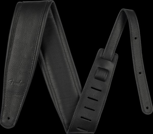 Fender 3.5" Premium Leather Strap, Black