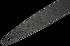Fender Artisan Crafted Leather Strap, Black, 2"