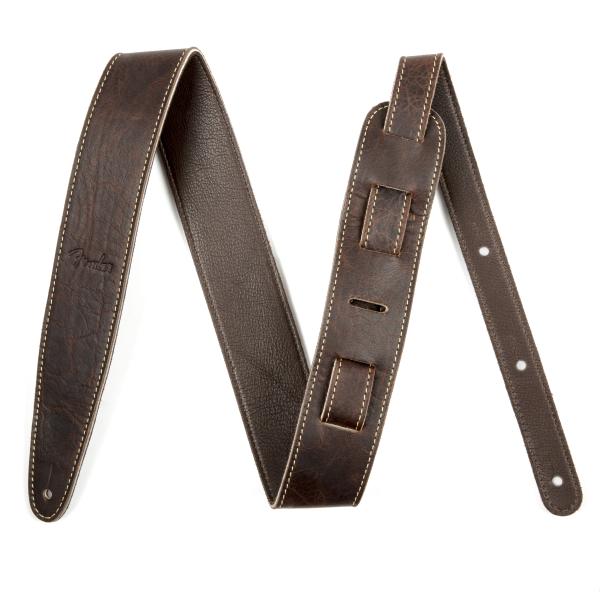 Fender Artisan Crafted Leather Strap, Brown, 2"