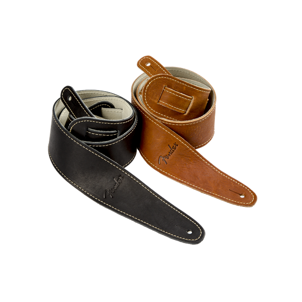 Fender Ball Glove Leather Strap, Black, 2.5"