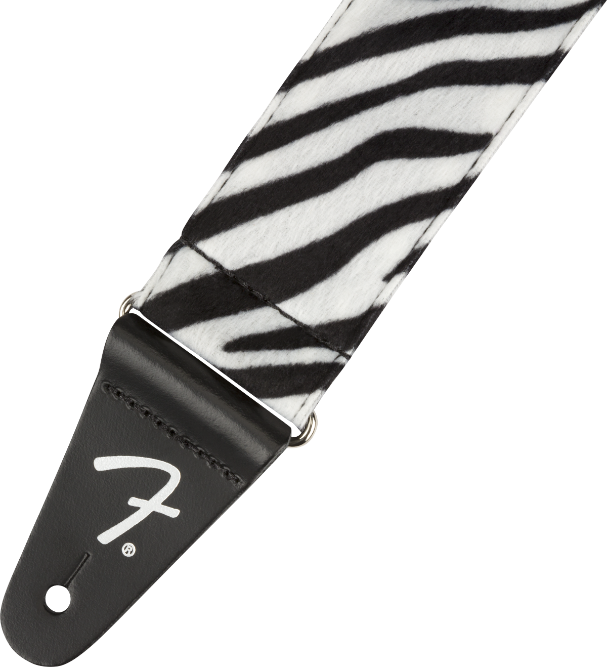 Fender Wild Animal Print Strap, Zebra, 2"
