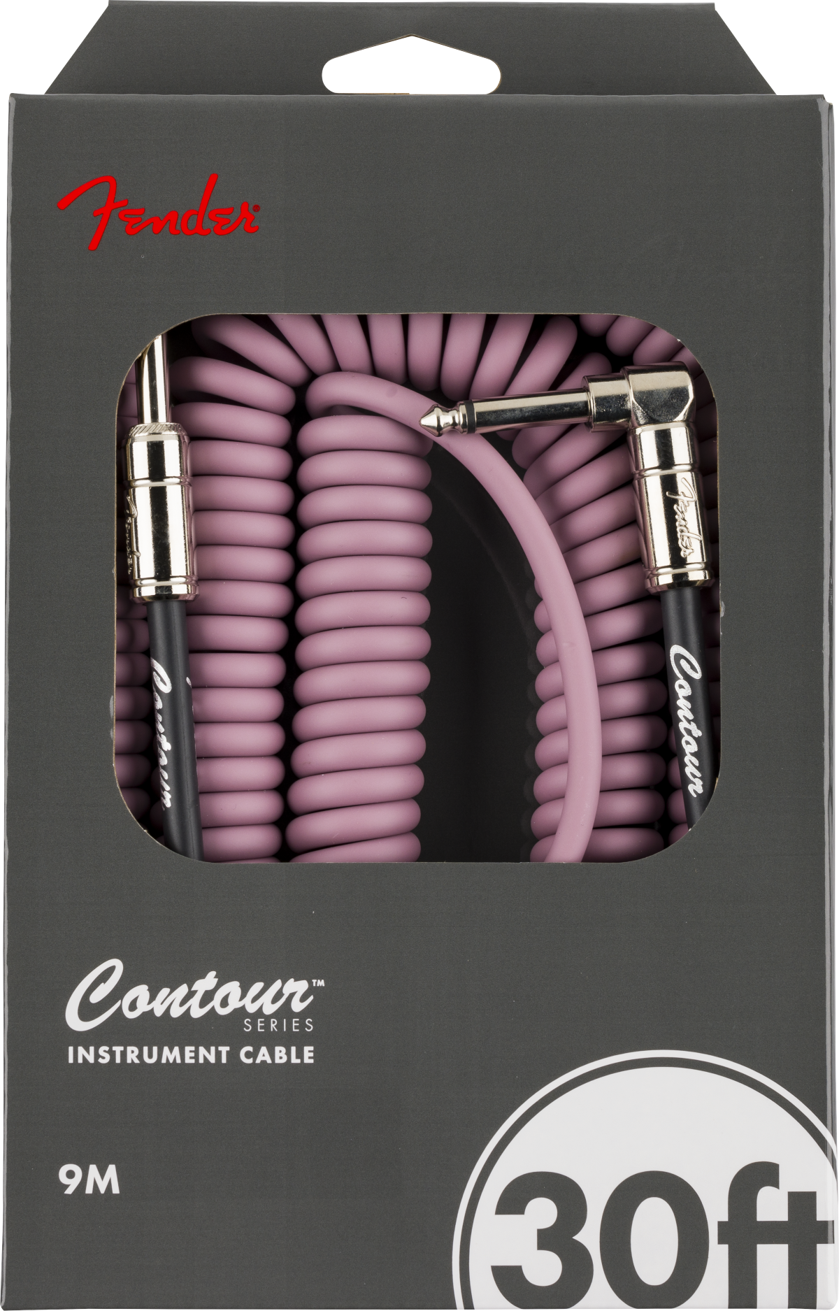 Fender Contour™ 30' Coiled Cable, Burgundy Mist