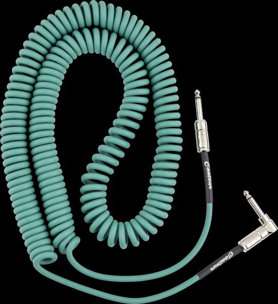 Fender Contour™ 30' Coiled Cable, Sherwood Green