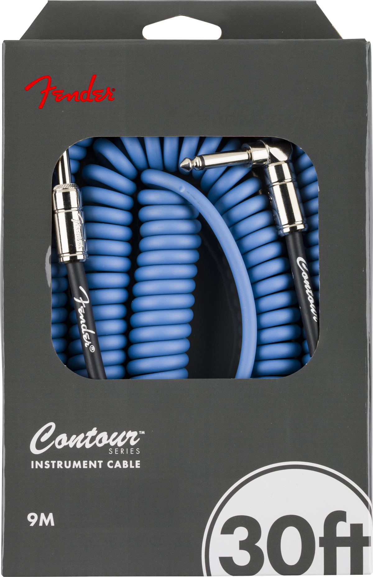 Fender Contour™ 30' Coiled Cable, Lake Placid Blue