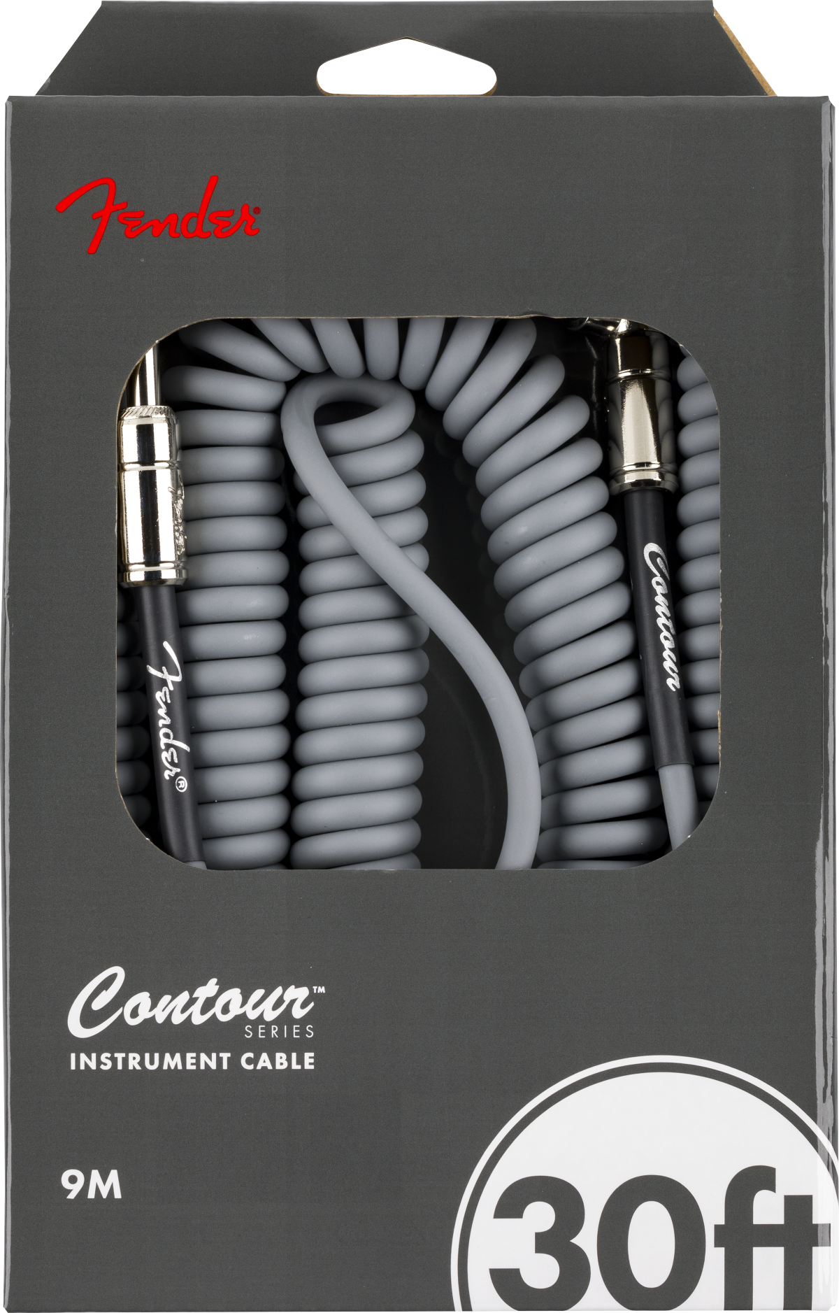 Fender Contour™ 30' Coiled Cable, Inca Silver