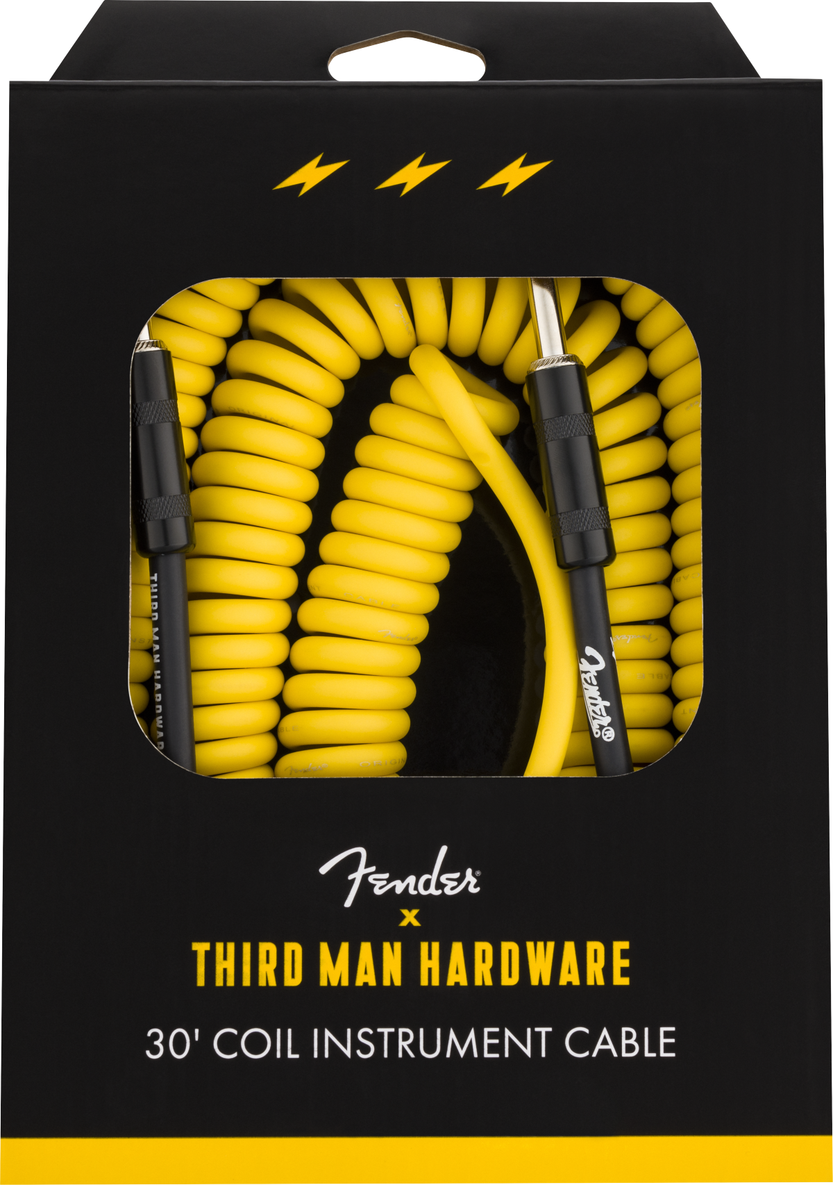 Fender 30' Coil Cable, Fender x Third Man Hardware, Yellow