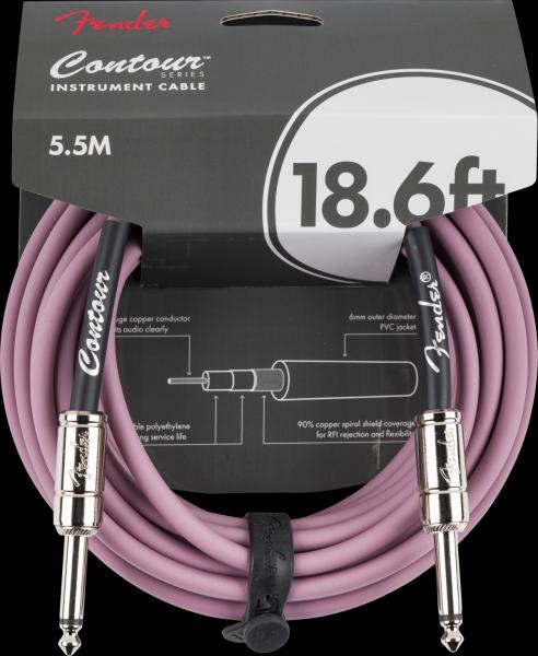 Fender Contour™ Instrument Cable, Burgundy Mist, 18.6'