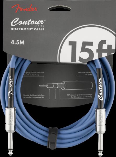 Fender Contour™ Instrument Cable, Lake Placid Blue, 15'