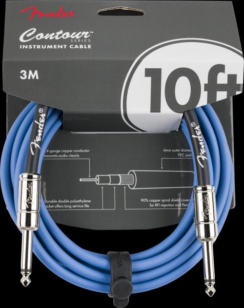 Fender Contour™ Instrument Cable, Lake Placid Blue, 10'