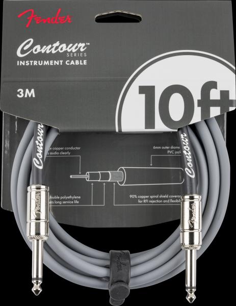 Fender Contour™ Instrument Cable, Inca Silver, 10'